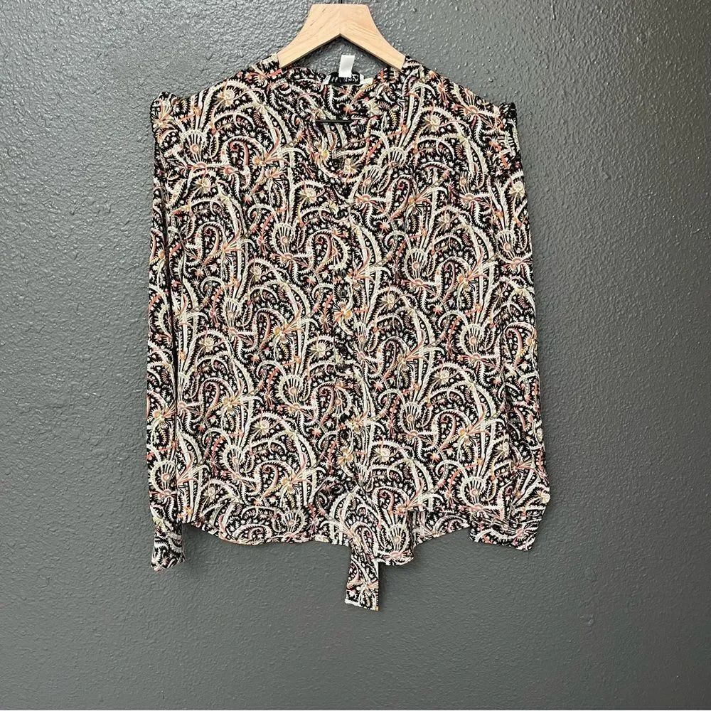 Anthropologie, See U Soon, paisley like printed blouse